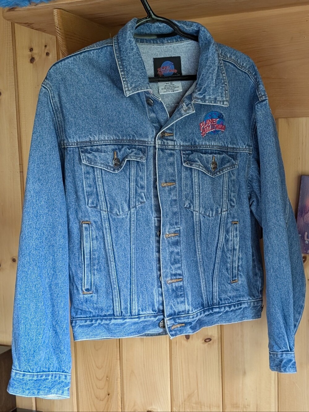 Vintage 90's Planet Hollywood Cannes Denim Jacket - Picture 2 of 8
